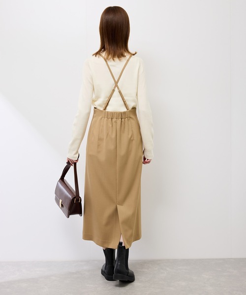 ROPE' PICNIC（ロペピクニック）の「ナローサスペンダースカート（スカート・レディース・ブラック/キャメル/ネイビー・36/38）」の18枚目の写真