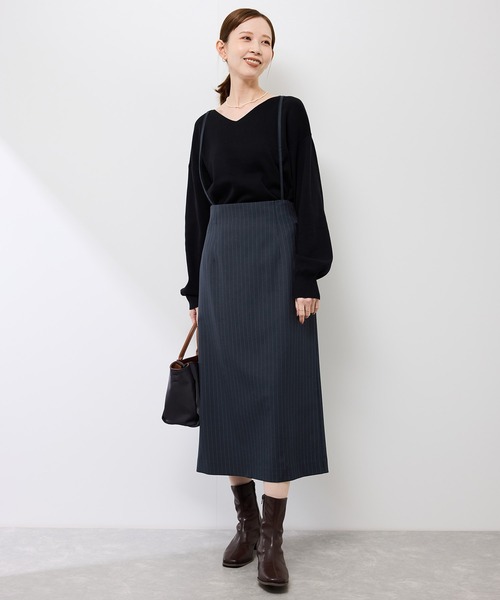 ROPE' PICNIC（ロペピクニック）の「ナローサスペンダースカート（スカート・レディース・ブラック/キャメル/ネイビー・36/38）」の22枚目の写真