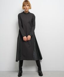 LANVIN en Bleu | アシンメトリーヘムコンビワンピース(ワンピース)