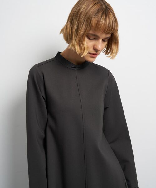 LANVIN en Bleu（ランバンオンブルー）の「アシンメトリーヘムコンビワンピース（ワンピース・レディース・ブラック/チャコールグレー・36/38）」の11枚目の写真