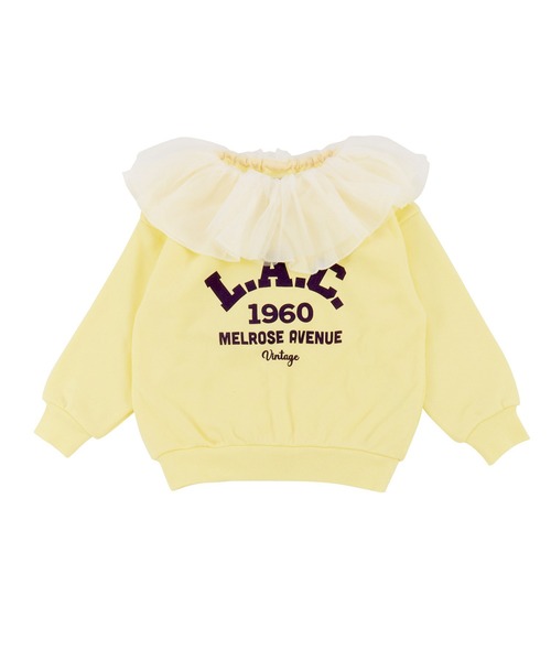 Ocean&Ground（オーシャン&グラウンド）の「フリルカラースウェット（スウェット・キッズ・イエロー/ブルー・80/90/95/100/110/120/130/140）」の2枚目の写真