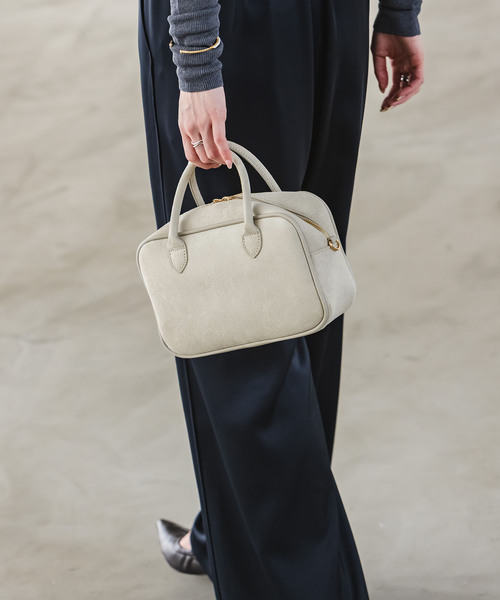 VELETTO(ベレット)の「VELETTO/ベレット エコスウェードボストン(ボストンバッグ・レディース・チャコールグレー/ブラウン・FREE)」の3枚目の写真