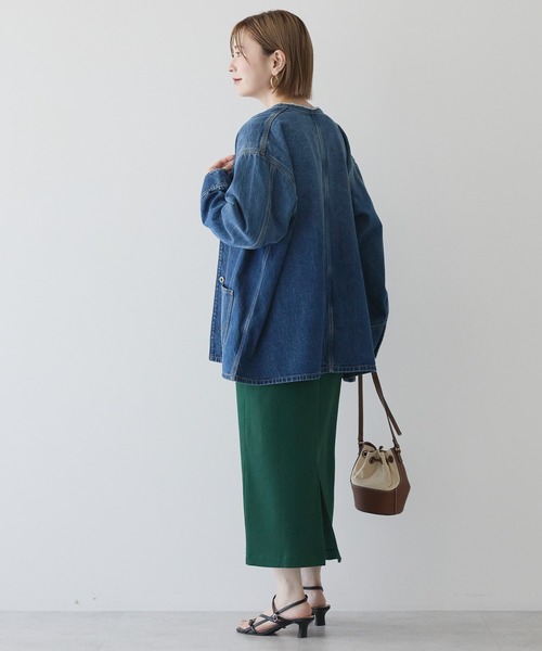 AMERICAN HOLIC（アメリカンホリック）の「【WEB限定】デニムカバーオール（デニムジャケット・レディース・インディゴブルー/ライトインディゴブルー・M/L）」の16枚目の写真