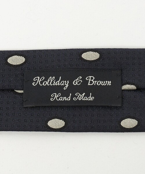 Holliday & Brown（ホリデーアンドブラウン）の「＜HOLLIDAY＆BROWN＞ドットジャガードネクタイ（ネクタイ・メンズ・ネイビー/ダークグレー・FREE）」の6枚目の写真