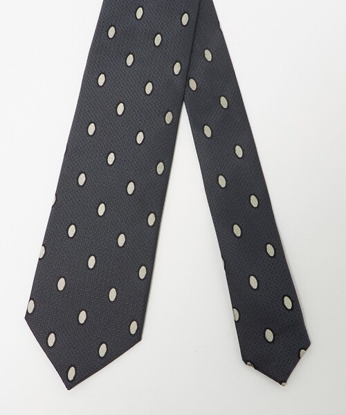 Holliday & Brown（ホリデーアンドブラウン）の「＜HOLLIDAY＆BROWN＞ドットジャガードネクタイ（ネクタイ・メンズ・ネイビー/ダークグレー・FREE）」の8枚目の写真