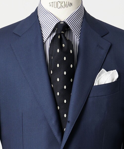Holliday & Brown（ホリデーアンドブラウン）の「＜HOLLIDAY＆BROWN＞ドットジャガードネクタイ（ネクタイ・メンズ・ネイビー/ダークグレー・FREE）」の10枚目の写真