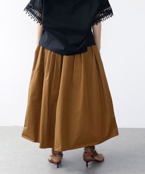 Three Four Time（ｽﾘｰﾌｫｰﾀｲﾑ）の「タフタギャザースカート（スカート・レディース・キャメル/レッド/ブラック・FREE）」の8枚目の写真