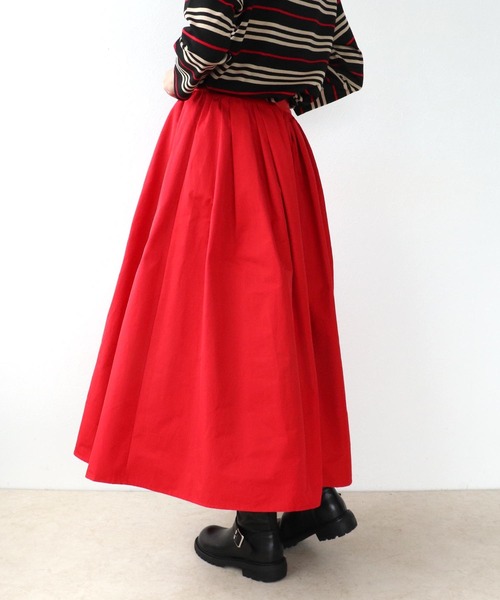 Three Four Time（ｽﾘｰﾌｫｰﾀｲﾑ）の「タフタギャザースカート（スカート・レディース・キャメル/レッド/ブラック・FREE）」の13枚目の写真
