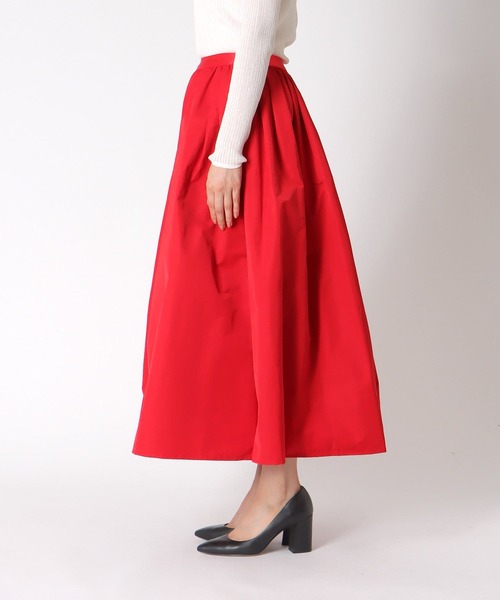 Three Four Time（ｽﾘｰﾌｫｰﾀｲﾑ）の「タフタギャザースカート（スカート・レディース・キャメル/レッド/ブラック・FREE）」の22枚目の写真