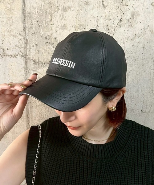 Narcissus(ナルシス)の「刺繍ロゴレザーキャップ(キャップ・レディース・ブラック/ブラウン・FREE)」の15枚目の写真