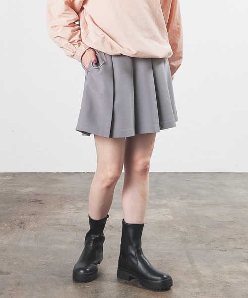 Honeys（ハニーズ）の「ミニプリーツスカート（スカート・レディース・ブラウン/ヘザーチャコール/ブラック/杢グレー・L/SS/S/M/LL）」の2枚目の写真