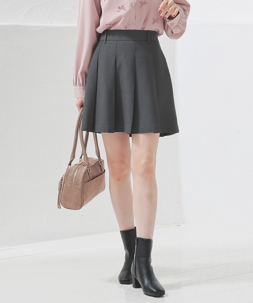 Honeys（ハニーズ）の「ミニプリーツスカート（スカート・レディース・ブラウン/ヘザーチャコール/ブラック/杢グレー・L/SS/S/M/LL）」の3枚目の写真