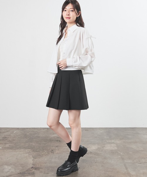 Honeys（ハニーズ）の「ミニプリーツスカート（スカート・レディース・ブラウン/ヘザーチャコール/ブラック/杢グレー・L/SS/S/M/LL）」の11枚目の写真