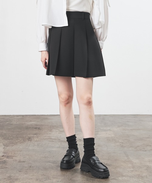 Honeys（ハニーズ）の「ミニプリーツスカート（スカート・レディース・ブラウン/ヘザーチャコール/ブラック/杢グレー・L/SS/S/M/LL）」の12枚目の写真