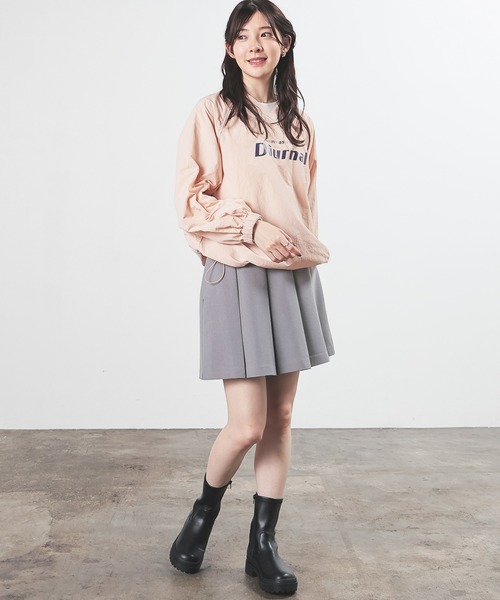 Honeys（ハニーズ）の「ミニプリーツスカート（スカート・レディース・ブラウン/ヘザーチャコール/ブラック/杢グレー・L/SS/S/M/LL）」の13枚目の写真