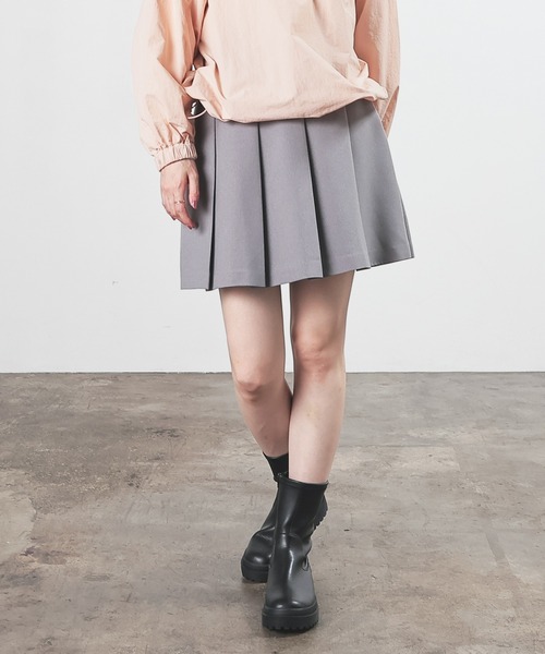 Honeys（ハニーズ）の「ミニプリーツスカート（スカート・レディース・ブラウン/ヘザーチャコール/ブラック/杢グレー・L/SS/S/M/LL）」の14枚目の写真