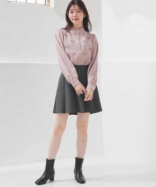 Honeys（ハニーズ）の「ミニプリーツスカート（スカート・レディース・ブラウン/ヘザーチャコール/ブラック/杢グレー・L/SS/S/M/LL）」の16枚目の写真