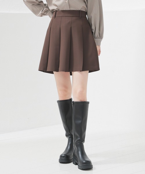Honeys（ハニーズ）の「ミニプリーツスカート（スカート・レディース・ブラウン/ヘザーチャコール/ブラック/杢グレー・L/SS/S/M/LL）」の21枚目の写真