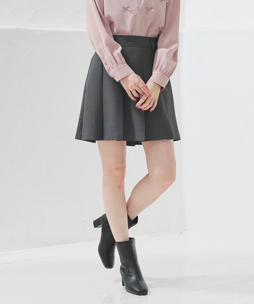 Honeys（ハニーズ）の「ミニプリーツスカート（スカート・レディース・ブラウン/ヘザーチャコール/ブラック/杢グレー・L/SS/S/M/LL）」の17枚目の写真