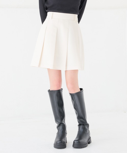 Honeys(ハニーズ)の「ミニプリーツスカート(スカート・レディース・ブラウン/ヘザーチャコール/ブラック/杢グレー/アイボリー・L/SS/S/M/LL)」の19枚目の写真