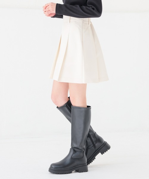 Honeys(ハニーズ)の「ミニプリーツスカート(スカート・レディース・ブラウン/ヘザーチャコール/ブラック/杢グレー/アイボリー・L/SS/S/M/LL)」の20枚目の写真