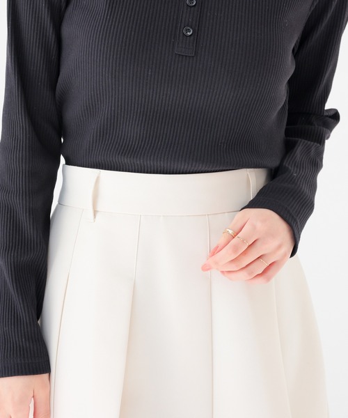 Honeys(ハニーズ)の「ミニプリーツスカート(スカート・レディース・ブラウン/ヘザーチャコール/ブラック/杢グレー/アイボリー・L/SS/S/M/LL)」の22枚目の写真