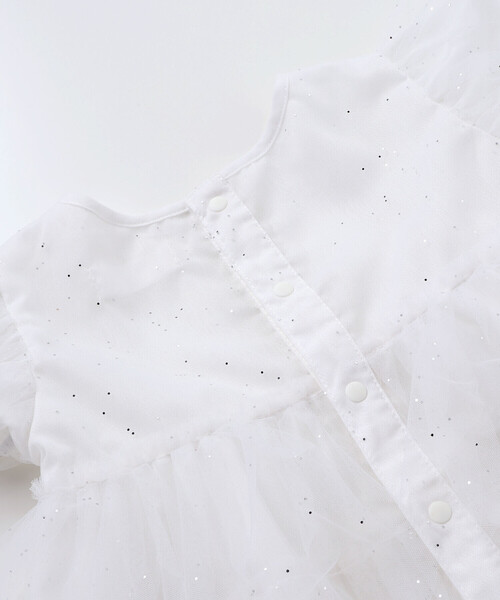 SLAP SLIP BABY（スラップスリップベビー）の「【お揃い】スカラップチュールスカートドッキングワンピース+ブルマセットアップベビー(70~80cm)（その他ベビーウェア・キッズ・オフホワイト/ピンク・FREE）」の9枚目の写真