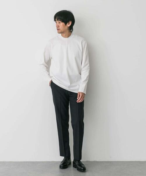 URBAN RESEARCH DOORS（アーバンリサーチドアーズ）の「LIFE STYLE TAILOR　シルケットポンチストレッチ長袖Tシャツ（シャツ/ブラウス・メンズ・チャコールグレー/ホワイト/ライトグレー・MEDIUM/LARGE/X-LARGE）」の8枚目の写真
