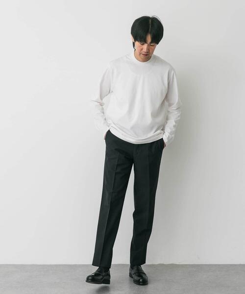 URBAN RESEARCH DOORS（アーバンリサーチドアーズ）の「LIFE STYLE TAILOR　シルケットポンチストレッチ長袖Tシャツ（シャツ/ブラウス・メンズ・チャコールグレー/ホワイト/ライトグレー・MEDIUM/LARGE/X-LARGE）」の9枚目の写真
