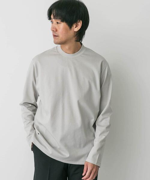 URBAN RESEARCH DOORS（アーバンリサーチドアーズ）の「LIFE STYLE TAILOR　シルケットポンチストレッチ長袖Tシャツ（シャツ/ブラウス・メンズ・チャコールグレー/ホワイト/ライトグレー・MEDIUM/LARGE/X-LARGE）」の12枚目の写真