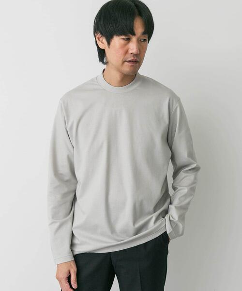 URBAN RESEARCH DOORS（アーバンリサーチドアーズ）の「LIFE STYLE TAILOR　シルケットポンチストレッチ長袖Tシャツ（シャツ/ブラウス・メンズ・チャコールグレー/ホワイト/ライトグレー・MEDIUM/LARGE/X-LARGE）」の14枚目の写真