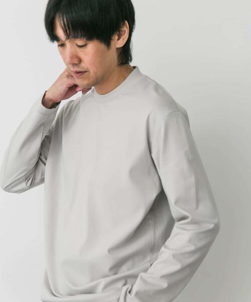 URBAN RESEARCH DOORS（アーバンリサーチドアーズ）の「LIFE STYLE TAILOR　シルケットポンチストレッチ長袖Tシャツ（シャツ/ブラウス・メンズ・チャコールグレー/ホワイト/ライトグレー・MEDIUM/LARGE/X-LARGE）」の15枚目の写真