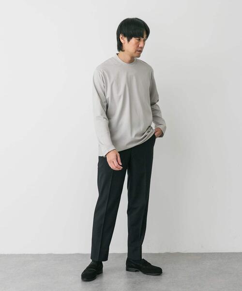 URBAN RESEARCH DOORS（アーバンリサーチドアーズ）の「LIFE STYLE TAILOR　シルケットポンチストレッチ長袖Tシャツ（シャツ/ブラウス・メンズ・チャコールグレー/ホワイト/ライトグレー・MEDIUM/LARGE/X-LARGE）」の16枚目の写真