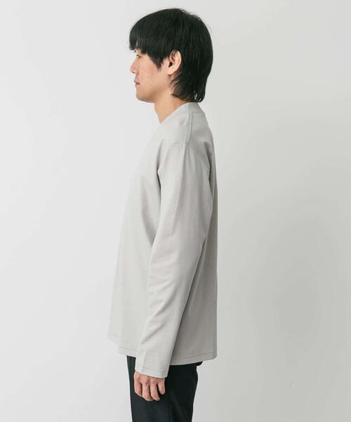 URBAN RESEARCH DOORS（アーバンリサーチドアーズ）の「LIFE STYLE TAILOR　シルケットポンチストレッチ長袖Tシャツ（シャツ/ブラウス・メンズ・チャコールグレー/ホワイト/ライトグレー・MEDIUM/LARGE/X-LARGE）」の19枚目の写真