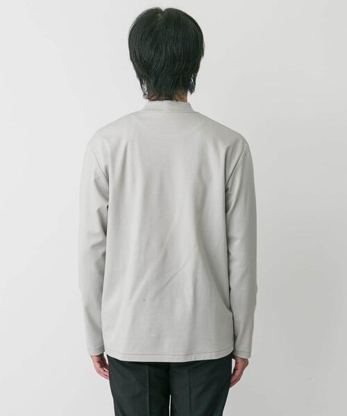 セール】LIFE STYLE TAILOR シルケットポンチストレッチ長袖Tシャツ