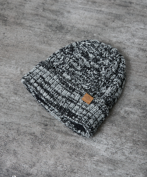 新品 RUBEN ルーベン ケーブルニットベレー グレー Ruben ケーブル編み ニット帽 春夏 コットン インディゴ メンズ 帽子