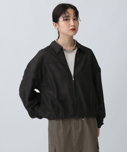 LEPSIM(レプシィム)の「ドロストギャザーシャツブルゾン 578431(ブルゾン・レディース・カーキ/ブラック・FREE)」の20枚目の写真