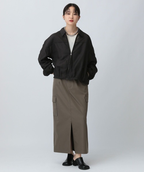 LEPSIM(レプシィム)の「ドロストギャザーシャツブルゾン 578431(ブルゾン・レディース・カーキ/ブラック・FREE)」の18枚目の写真