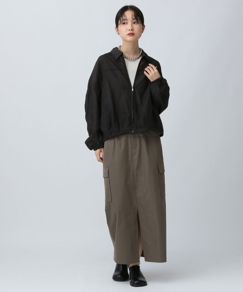 LEPSIM(レプシィム)の「ドロストギャザーシャツブルゾン 578431(ブルゾン・レディース・カーキ/ブラック・FREE)」の16枚目の写真