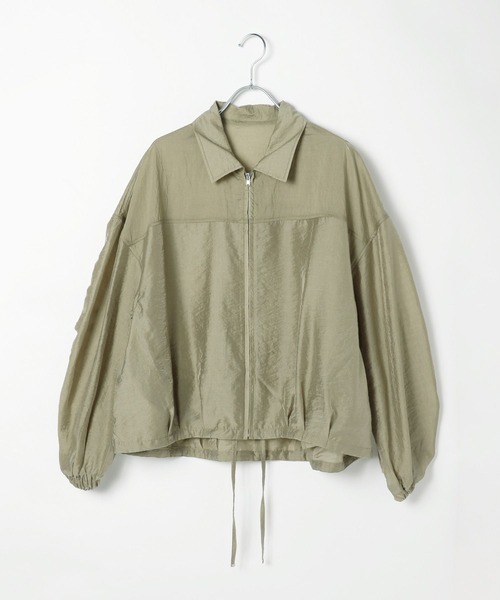 LEPSIM(レプシィム)の「ドロストギャザーシャツブルゾン 578431(ブルゾン・レディース・カーキ/ブラック・FREE)」の15枚目の写真