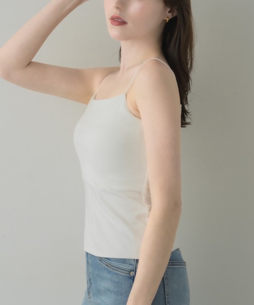muku（ムク）の「【お客様のお声をもとに改良したNew ver.が新登場！！】THIN STRING CAMISOLE/ in bra（キャミソール・レディース・ブラック/ホワイト・LARGE/MEDIUM/SMALL）」の5枚目の写真