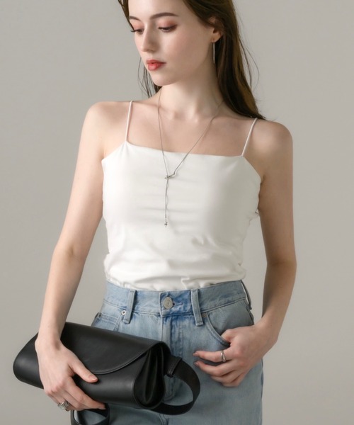 muku（ムク）の「【お客様のお声をもとに改良したNew ver.が新登場！！】THIN STRING CAMISOLE/ in bra（キャミソール・レディース・ブラック/ホワイト・LARGE/MEDIUM/SMALL）」の7枚目の写真