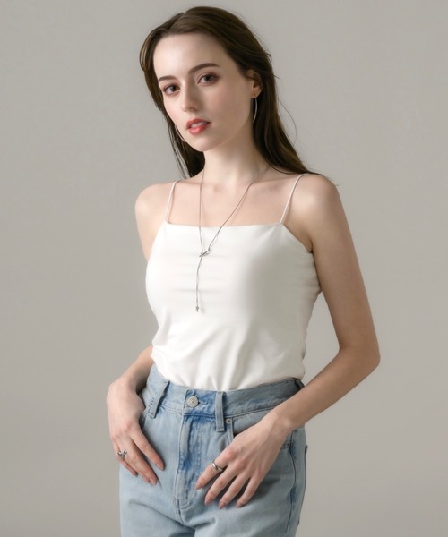 muku（ムク）の「【お客様のお声をもとに改良したNew ver.が新登場！！】THIN STRING CAMISOLE/ in bra（キャミソール・レディース・ブラック/ホワイト・LARGE/MEDIUM/SMALL）」の9枚目の写真