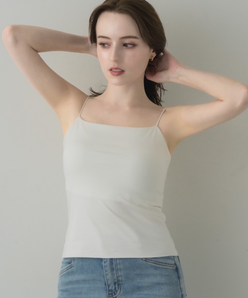 muku（ムク）の「【お客様のお声をもとに改良したNew ver.が新登場！！】THIN STRING CAMISOLE/ in bra（キャミソール・レディース・ブラック/ホワイト・LARGE/MEDIUM/SMALL）」の15枚目の写真