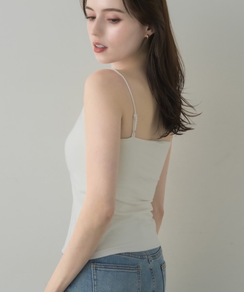 muku（ムク）の「【お客様のお声をもとに改良したNew ver.が新登場！！】THIN STRING CAMISOLE/ in bra（キャミソール・レディース・ブラック/ホワイト・LARGE/MEDIUM/SMALL）」の17枚目の写真