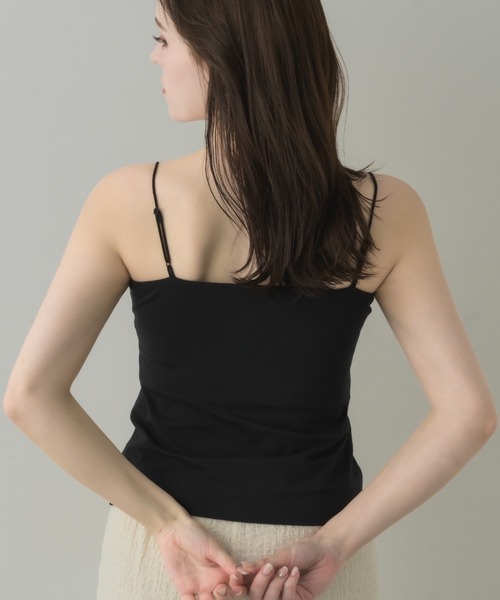 muku（ムク）の「【お客様のお声をもとに改良したNew ver.が新登場！！】THIN STRING CAMISOLE/ in bra（キャミソール・レディース・ブラック/ホワイト・LARGE/MEDIUM/SMALL）」の21枚目の写真