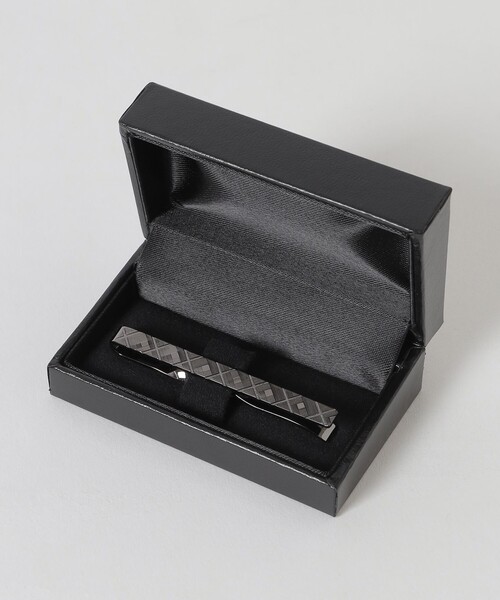 リバーシブルオールダイヤカットタイバー（ネクタイピン）｜BLACK