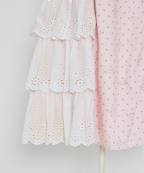 Lolime by mellfy memory(ロリミー バイ メルフィーメモリー)の「angel bunny frill patchwork skirt(スカート・レディース・グレー/ピンク・LL/M)」の13枚目の写真