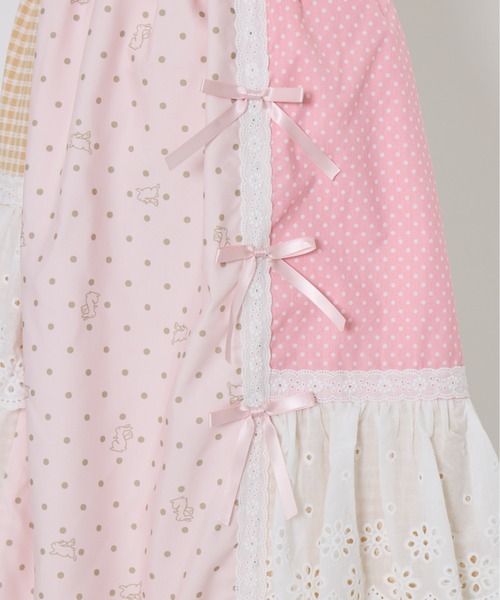 Lolime by mellfy memory(ロリミー バイ メルフィーメモリー)の「angel bunny frill patchwork skirt(スカート・レディース・グレー/ピンク・LL/M)」の14枚目の写真