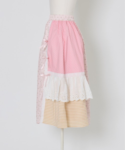 Lolime by mellfy memory(ロリミー バイ メルフィーメモリー)の「angel bunny frill patchwork skirt(スカート・レディース・グレー/ピンク・LL/M)」の10枚目の写真